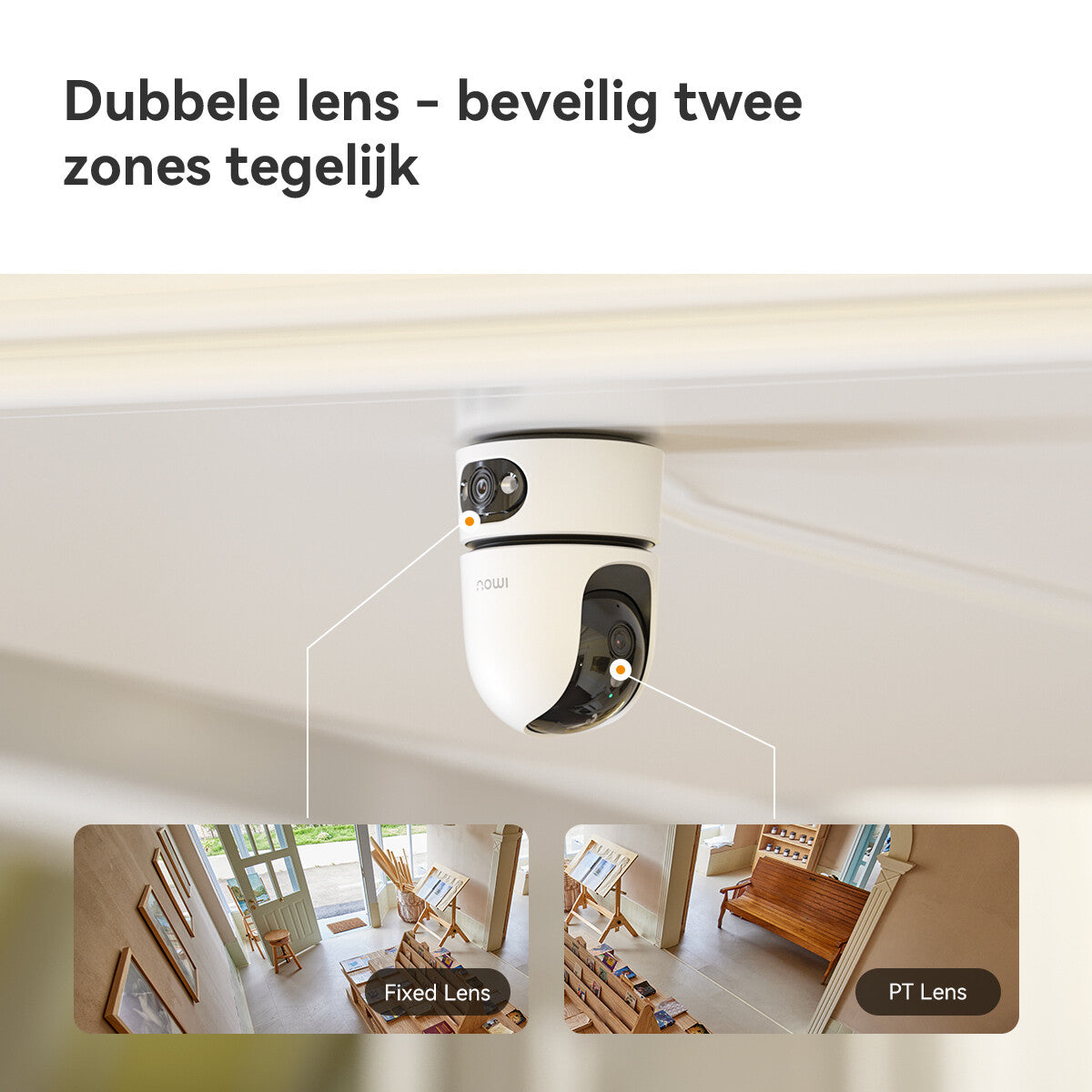 Imou Ranger Dual Pro 6MP IP-beveiligingscamera Binnen 2304 x 1296 Pixels Bureau