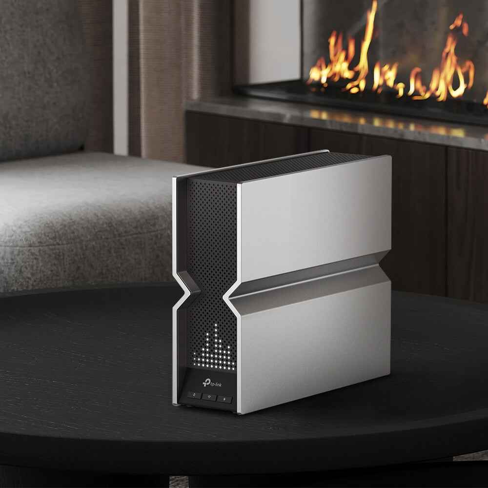 TP-Link Archer BE800 draadloze router Multi-Gigabit Ethernet Tri-band (2,4 GHz / 5 GHz / 6 GHz) Zwart, Roestvrijstaal