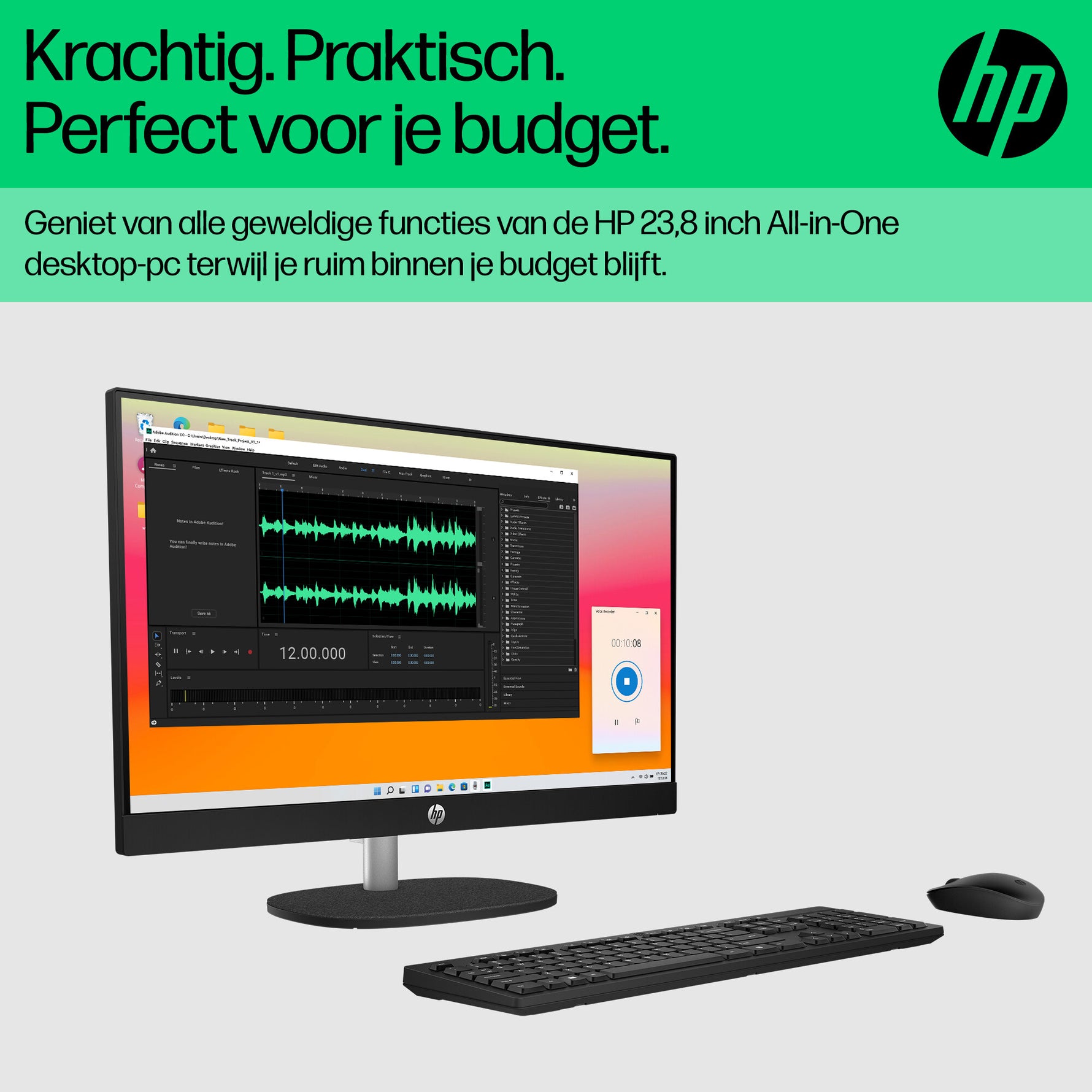HP 24-cr0059nd 24 inch All-in-One Intel® Core™ i5 i5-1335U 60,5 cm (23.8") 1920 x 1080 Pixels Alles-in-één-pc 16 GB DDR4-SDRAM 1 TB SSD Windows 11 Home Wi-Fi 6 (802.11ax) Wit