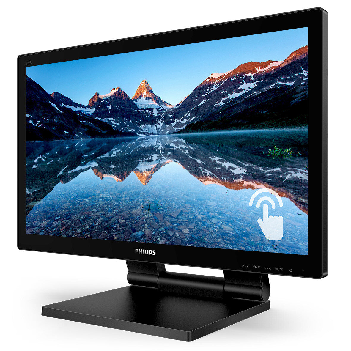Philips B Line 222B9TA/00 computermonitor 54,6 cm (21.5") 1920 x 1080 Pixels Full HD LCD Touchscreen Tafelblad Zwart