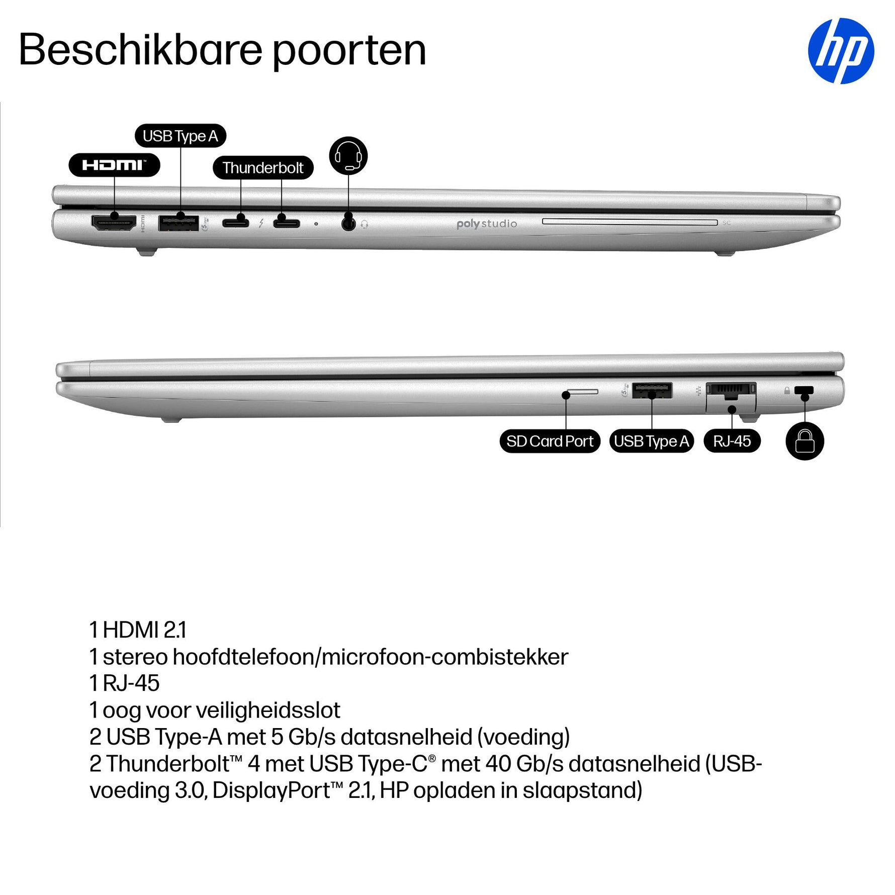 HP EliteBook 6 EB6G1i16 U7 255H 16 64GB/1T PC NL Intel Core Ultra 7 Laptop 40,6 cm (16