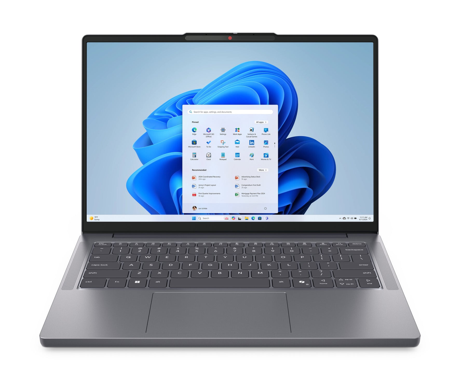 Lenovo IdeaPad Slim 3 14AHP10 AMD Ryzen™ 7 8840HS Laptop 35,6 cm (14") WUXGA 16 GB DDR5-SDRAM 512 GB SSD Wi-Fi 6 (802.11ax) Windows 11 Home Grijs Engels