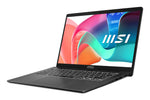 MSI Modern 14 F1MG-867NL Intel Core 7 150U Laptop 35,6 cm (14") Full HD 16 GB DDR4-SDRAM 512 GB SSD Wi-Fi 6E (802.11ax) Windows 11 Home Grijs