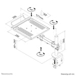 Neomounts NOTEBOOK-D100 Laptophouder monitorarm 10-22"