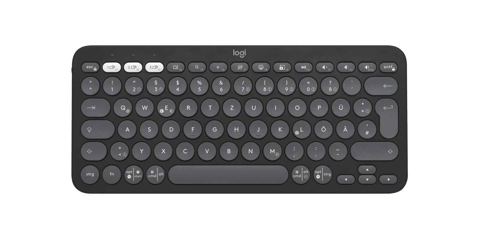 LOGITECH Pebble Keys 2 K380s - TONAL GRAPHITE - (DE) - BT - N/A - CENTRAL-419 - UNIVERSAL