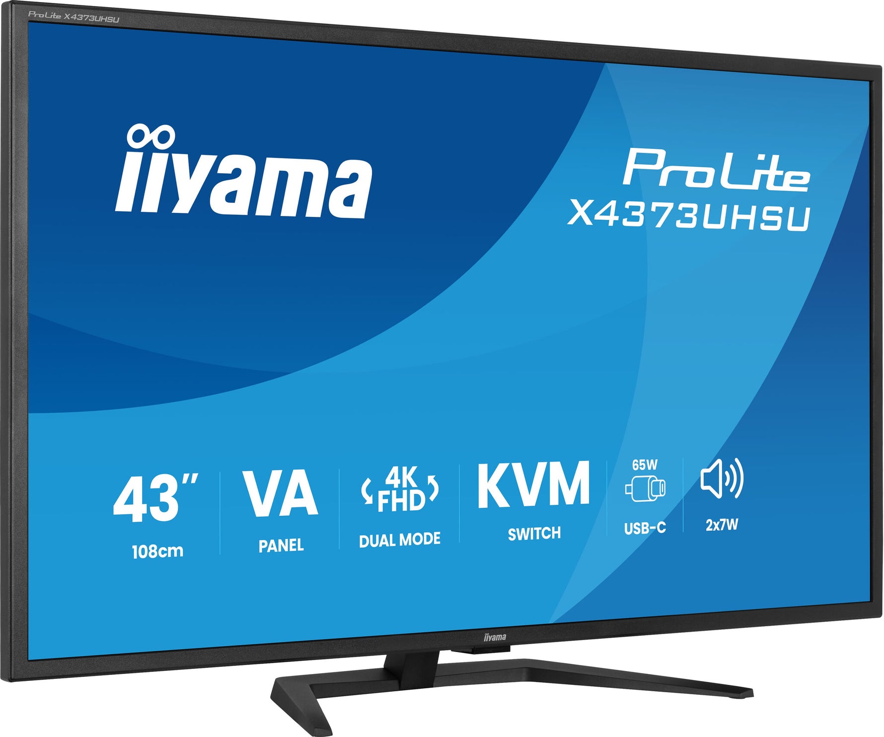 iiyama ProLite X4373UHSU-B2 computer monitor 108 cm (42.5") 3840 x 2160 Pixels 4K Ultra HD LED Zwart