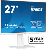 iiyama ProLite XUB2797QSU-W2 computer monitor 68,6 cm (27") 2560 x 1440 Pixels Quad HD LED Wit