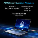 ASUS ExpertBook P5 P5405CSA-NZ0195X Intel Core Ultra 7 258V Laptop 35,6 cm (14") WQXGA 32 GB LPDDR5x-SDRAM 1 TB SSD Wi-Fi 6E (802.11ax) Windows 11 Pro US International Grijs