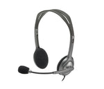 Logitech 981-000271 H110 Stereo Headset [3.5mm, Microfoon, Binaurale, Zwart]