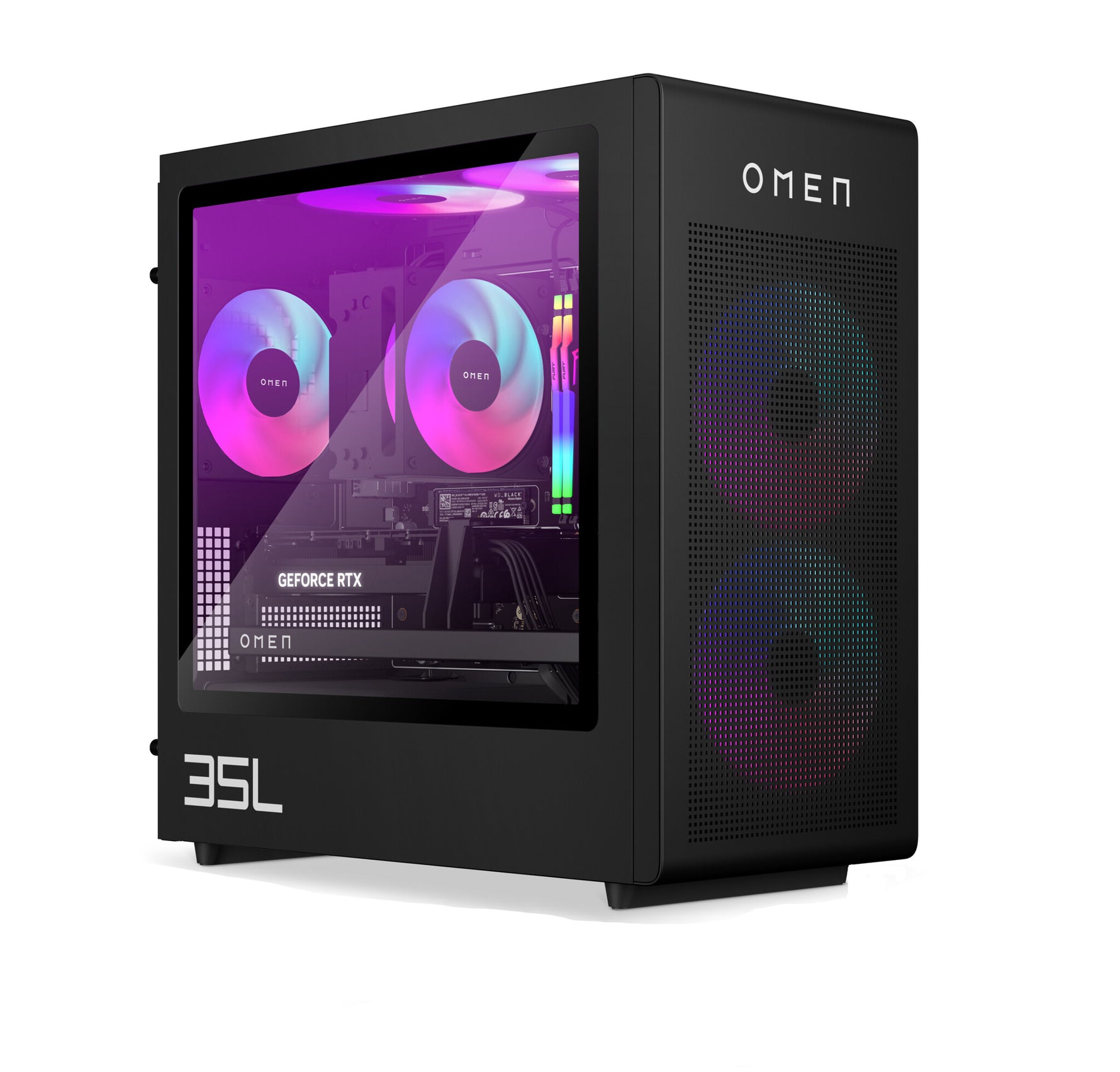 HP OMEN 35L GT16-0260nd Intel Core Ultra 7 265K 32 GB DDR5-SDRAM 2 TB SSD NVIDIA GeForce RTX 5080 Windows 11 Home Tower PC AI PC Zwart