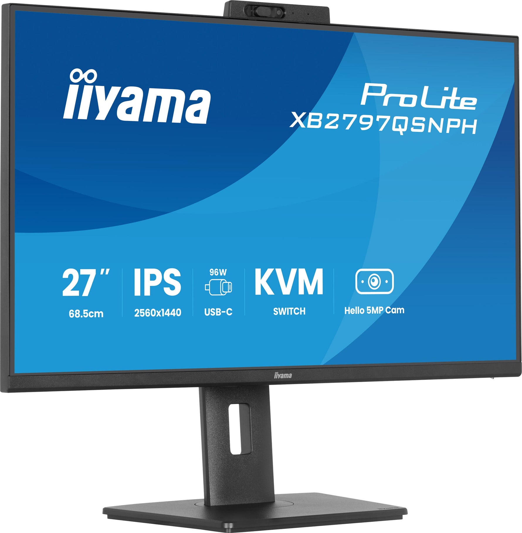 iiyama ProLite XB2797QSNPH-B1 27IN IPS LCD 4MS 2560X1440 350CD/M2 HDMI/DP/USB 2 computer monitor 68,6 cm (27") 2560 x 1440 Pixels Quad HD Zwart