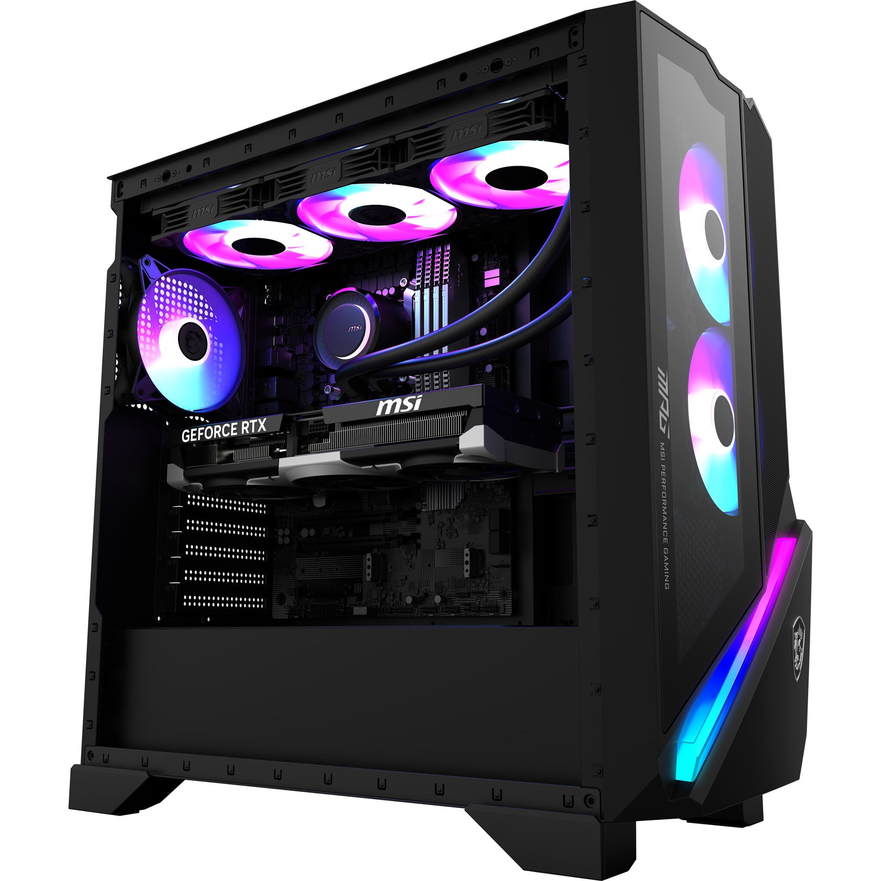 MSI MPG Infinite X3 AI 2NVR7-036EU Intel Core Ultra 7 265K 32 GB DDR5-SDRAM 1 TB SSD NVIDIA GeForce RTX 5070 Ti Windows 11 Home Desktop PC Zwart