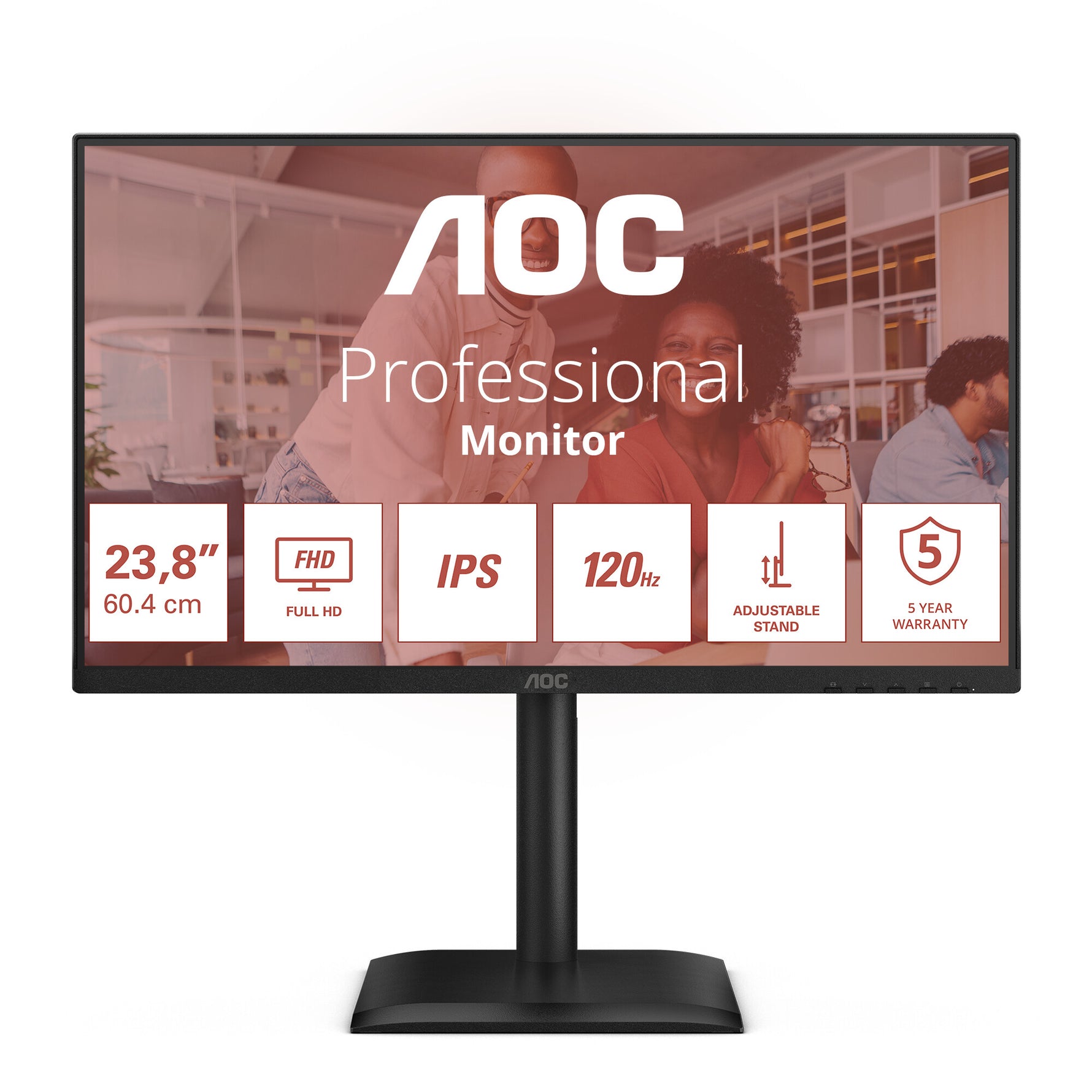 AOC 24E4U computer monitor 60,5 cm (23.8") 1920 x 1080 Pixels Full HD LED Zwart