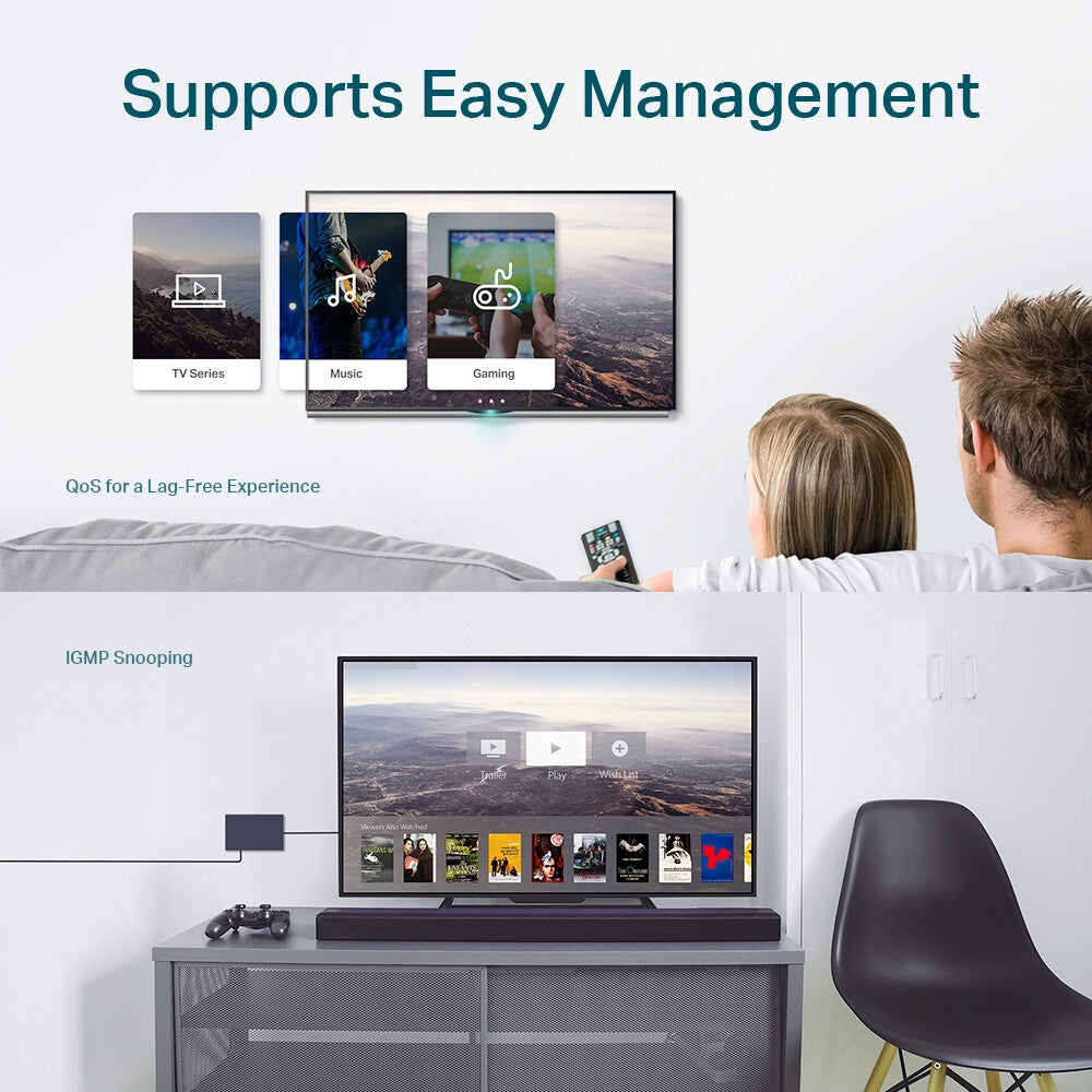 TP-Link TL-SG105E netwerk-switch Managed L2 Gigabit Ethernet (10/100/1000) Zwart