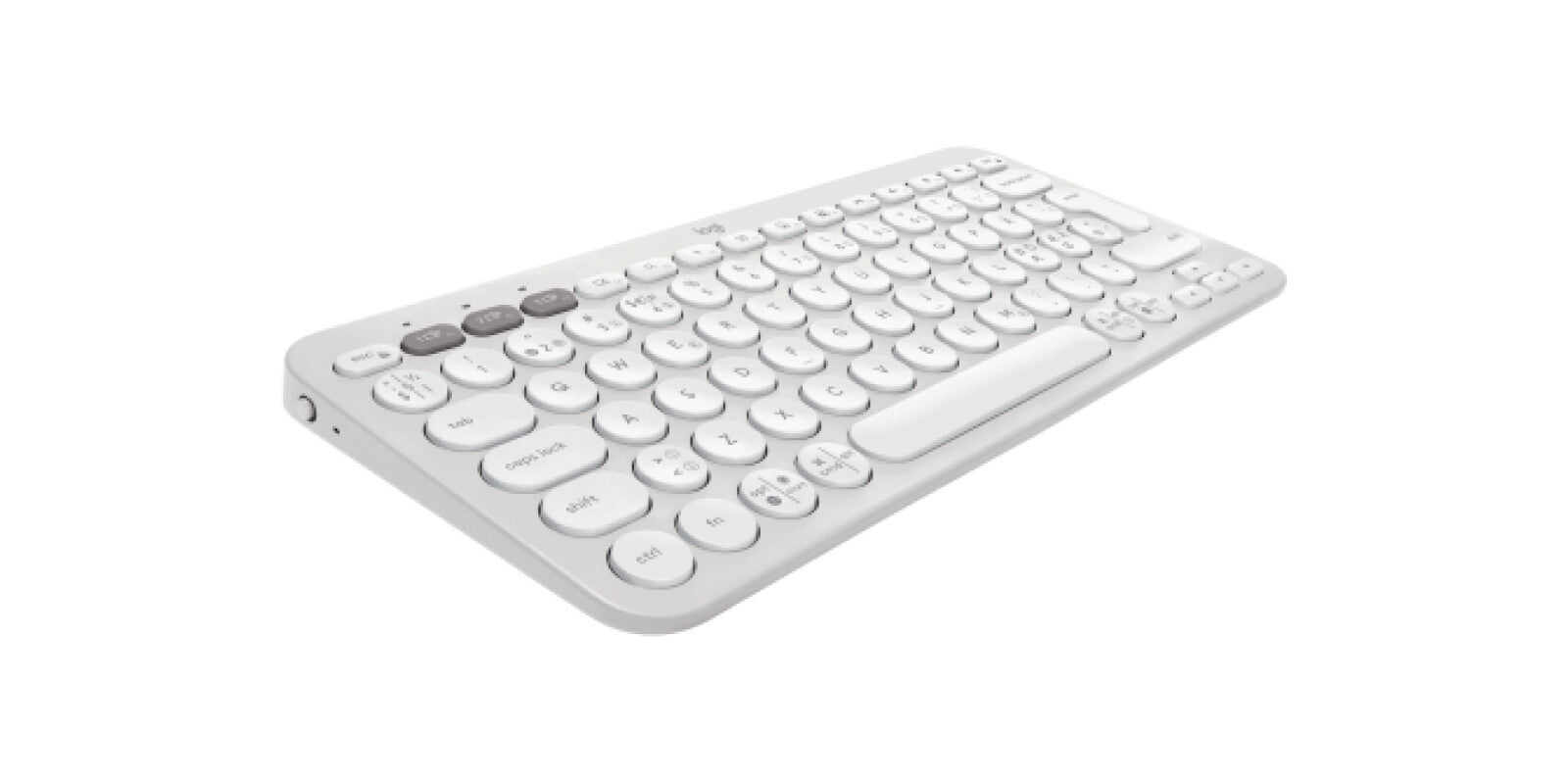 LOGITECH Pebble Keys 2 K380s Keyboard wireless Bluetooth LE QWERTY Nordic Danish/Finnish/Norwegian/Swedish tonal white (PAN)