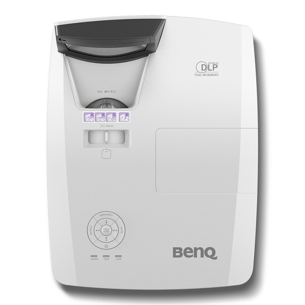 BenQ MH856UST+ Projector met ultrakorte projectieafstand 3500 ANSI lumens DLP 1080p (1920x1080) 3D Zwart, Wit