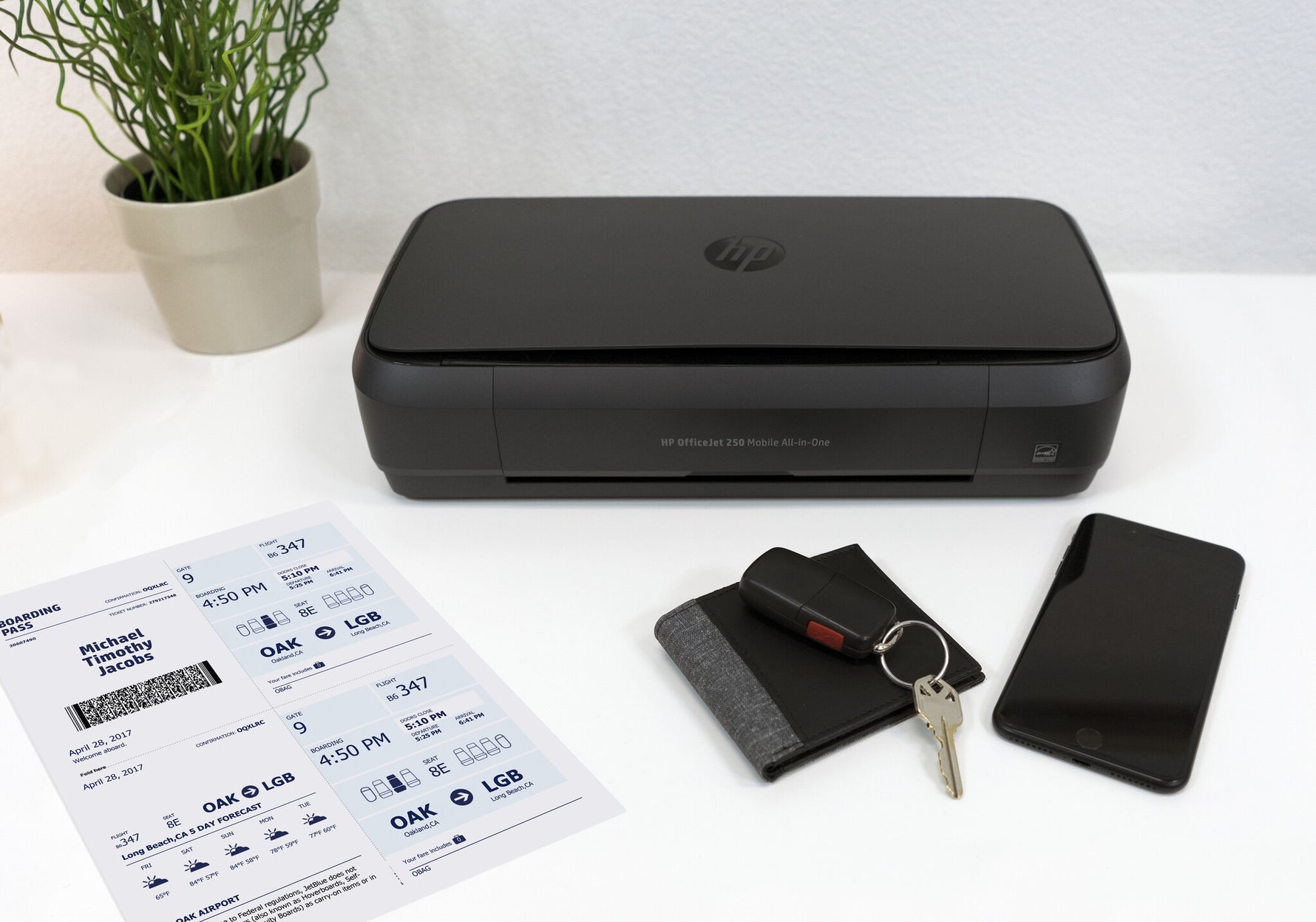 HP OfficeJet Mobile 250 Draadloos All-in-One Kleur Printer, Kopieerapparaat, scanner