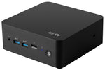 MSI CUBI NUC 1MG-244BEU PC/workstation barebone 0.84L sized PC Zwart 100U Intel SoC