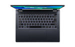 Acer TravelMate Spin 14 TMP414RN-54 Intel Core Ultra 7 155U Hybride (2-in-1) 35,6 cm (14") Touchscreen WUXGA 32 GB DDR5-SDRAM 1 TB SSD Wi-Fi 6E (802.11ax) Windows 11 Pro Nederlands Blauw