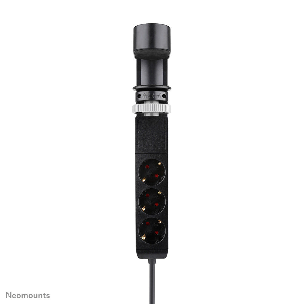 Neomounts DS22-840BL6 Bureaucontactdoos met klem en USB-C en USB-A poorten - Quick-charge