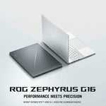 ASUS ROG Zephyrus G16 GU605MI-QR038W Intel Core Ultra 7 155H Laptop 40,6 cm (16") WQXGA 16 GB LPDDR5x-SDRAM 1 TB SSD NVIDIA GeForce RTX 4070 Wi-Fi 6E (802.11ax) Windows 11 Home Nederlands Grijs, Zwart