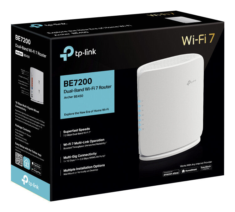 TP-Link Archer BE450 draadloze router Multi-Gigabit Ethernet Dual-band (2.4 GHz / 5 GHz) Wit