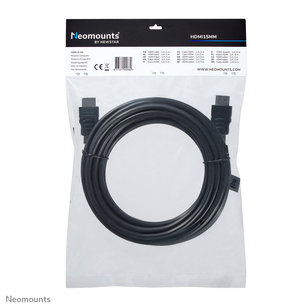 Neomounts HDMI15MM HDMI kabel - 5 meter