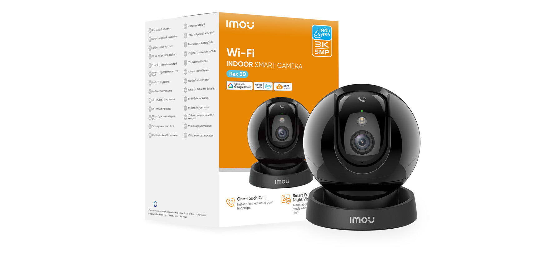 Imou Rex 3D 5MP-R1 Bolvormig IP-beveiligingscamera Binnen 2880 x 1620 Pixels Plafond/wand/bureau