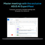 ASUS ExpertBook P5 P5405CSA-NZ0174X Intel Core Ultra 5 226V Laptop 35,6 cm (14") WQXGA 16 GB LPDDR5x-SDRAM 512 GB SSD Wi-Fi 6E (802.11ax) Windows 11 Pro US International Grijs