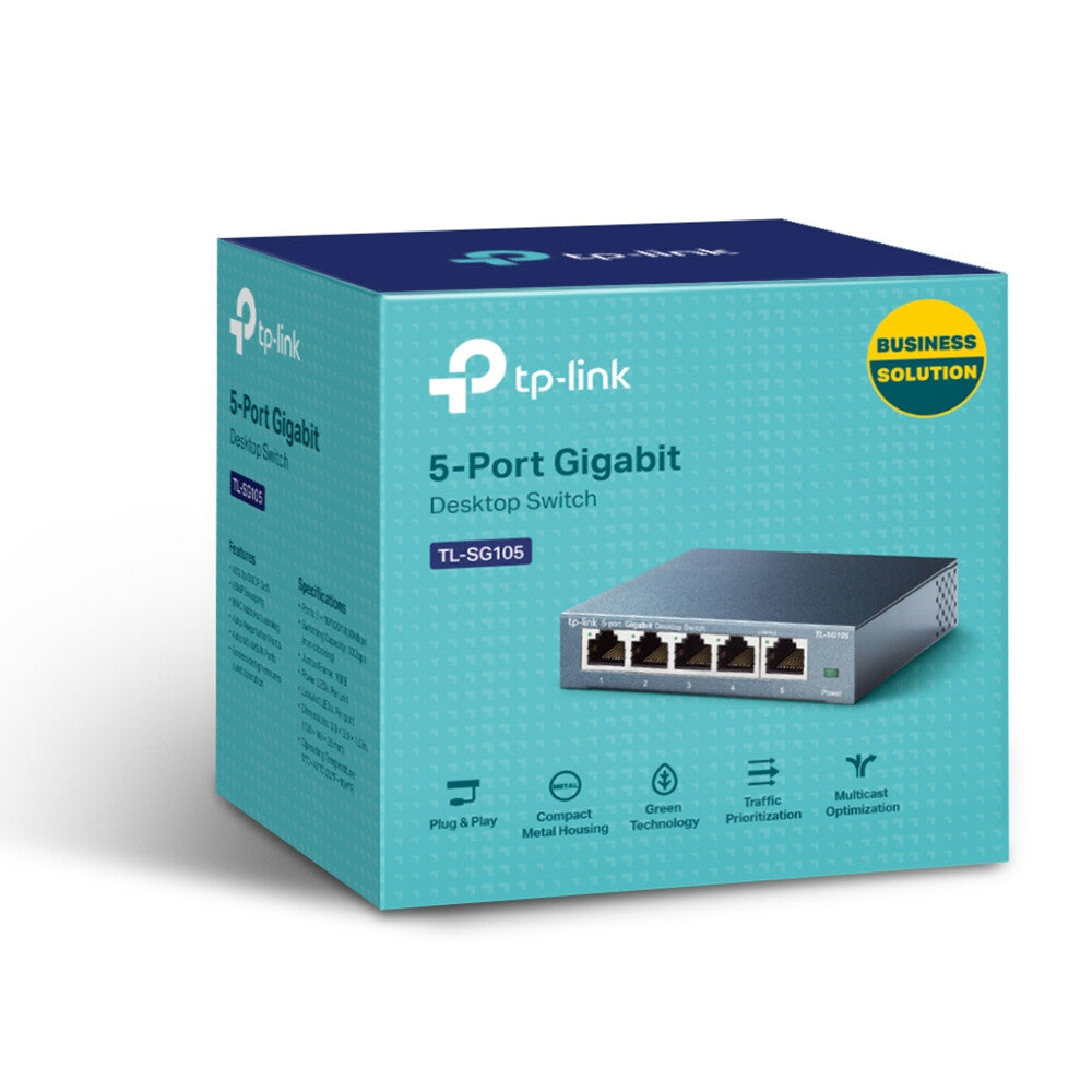 TP-Link TL-SG105 netwerk-switch Unmanaged L2 Gigabit Ethernet (10/100/1000) Zwart