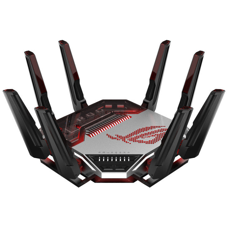 ASUS ROG Rapture GT-BN98 draadloze router 10 Gigabit Ethernet Quad-band (2.4 GHz / 5 GHz-1 / 5 GHz-2 / 6 GHz) Zwart, Wit