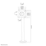 Neomounts NS-DPOS100BLACK Monitorstandaard 10-32" - bolt-down
