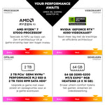 HP OMEN 35L GT16-0215nd AMD Ryzen™ 7 8700F 32 GB DDR5-SDRAM 1 TB SSD NVIDIA GeForce RTX 5070 Windows 11 Home Tower PC AI PC Zwart