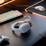 Glorious Gaming Glorious GHS Eternal - Stereo gaming headset voor pc, PS5, PS4, Xbox, Switch - Custom-tuned, gekantelde drivers, verstelbare, kristalheldere, afneembare mic, 3,5 mm - Duurzaam, dag/nacht comfort - Wit