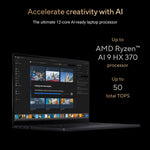 ASUS ProArt P16 H7606WP-SRNA6X Copilot+ PC AMD Ryzen AI 9 HX 370 Laptop 40,6 cm (16") Touchscreen 3K 64 GB LPDDR5x-SDRAM 1 TB SSD NVIDIA GeForce RTX 5070 Wi-Fi 7 (802.11be) Windows 11 Pro Nederlands Zwart