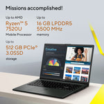 ASUS Vivobook Go 15 E1504FA-BQ5403W AMD Ryzen™ 5 40 Laptop 39,6 cm (15.6") Full HD 8 GB LPDDR5-SDRAM 512 GB SSD Wi-Fi 6E (802.11ax) Windows 11 Home Nederlands Zwart