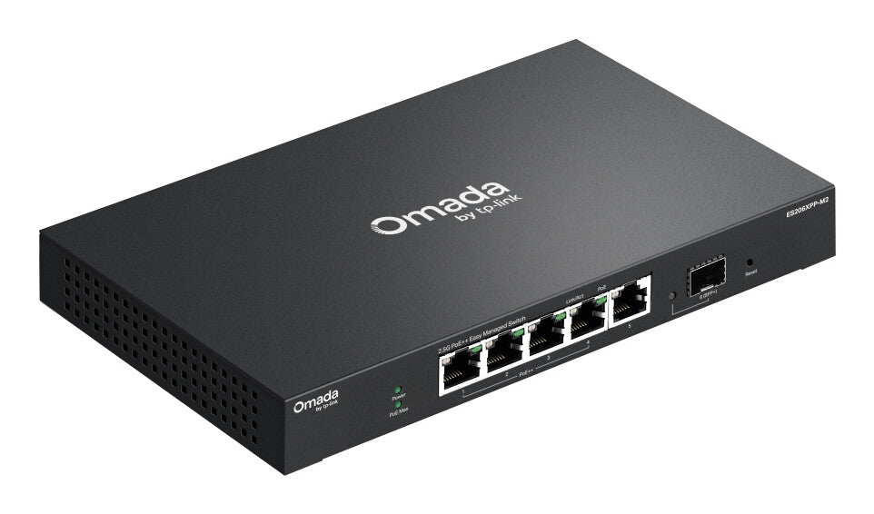 TP-Link ES206XPP-M2 netwerk-switch Managed L2 2.5G Ethernet (100/1000/2500) Power over Ethernet (PoE) Bureaublad-/wandmontage Zwart
