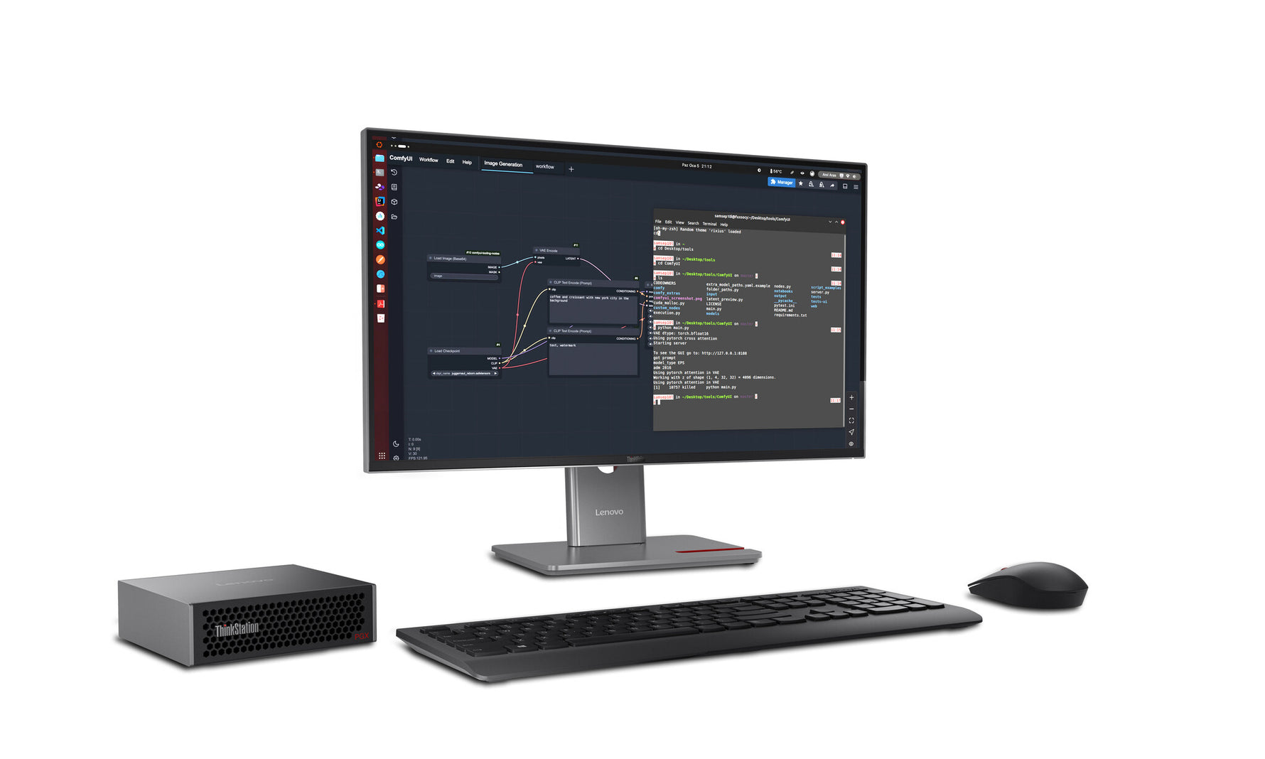 Lenovo ThinkStation PGX GB10 128 GB LPDDR5x-SDRAM 1 TB SSD DGX OS Mini Tower Mini PC Zwart