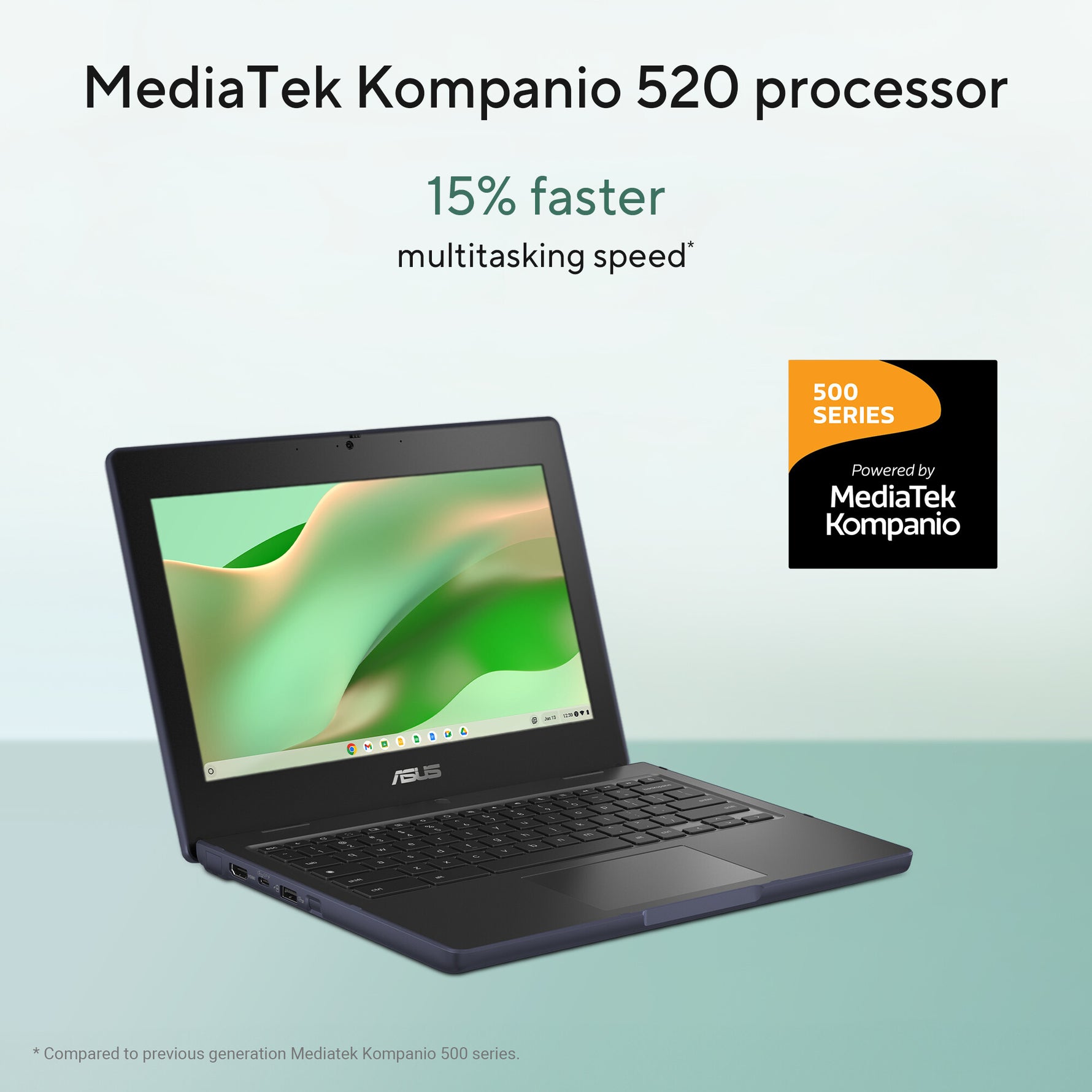ASUS Chromebook CR11 CZ1104CM4A-NS0172 MediaTek Kompanio 540 29,5 cm (11.6") Touchscreen HD 8 GB LPDDR5x-SDRAM 64 GB eMMC Wi-Fi 7 (802.11be) ChromeOS Grijs QWERTY US International