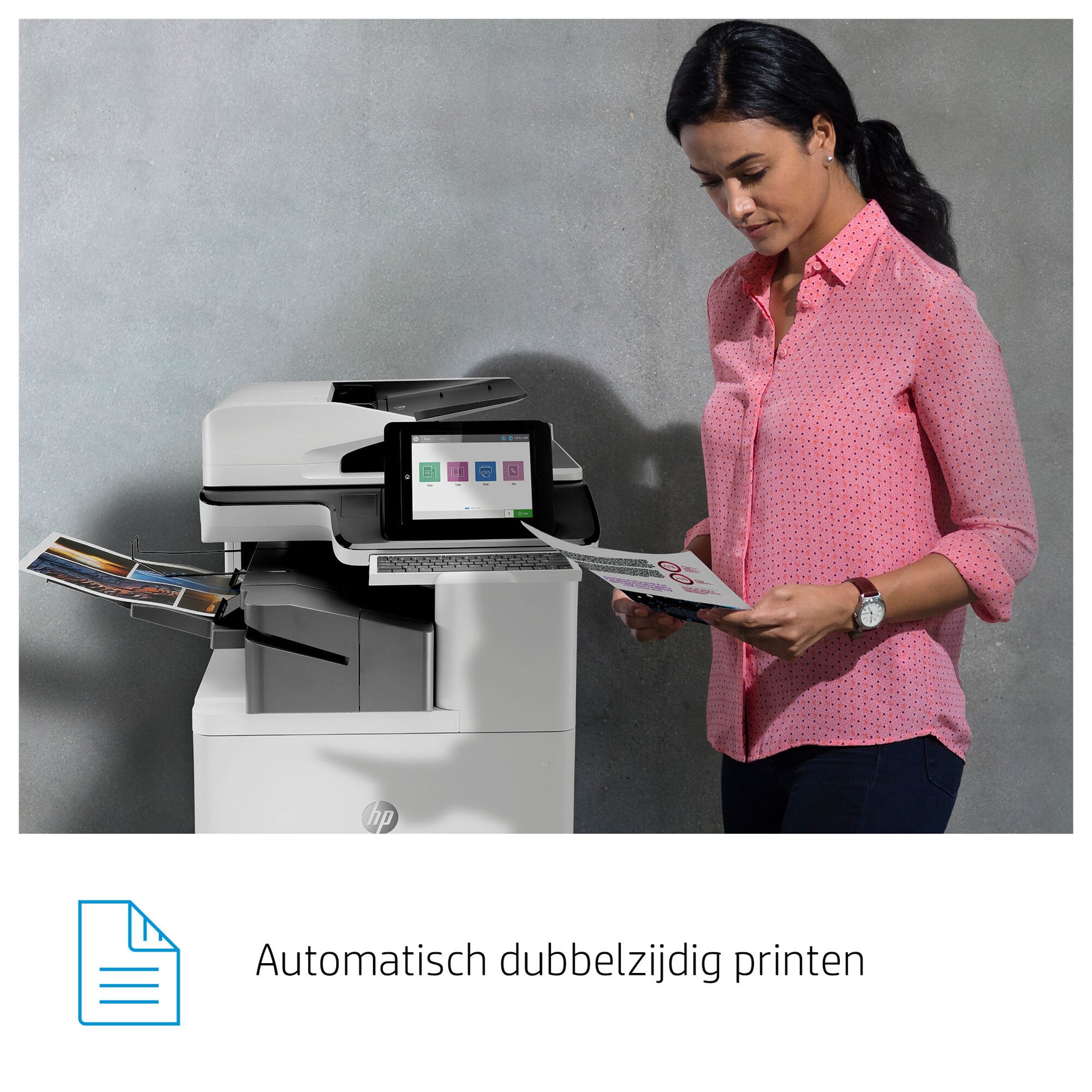 HP Color LaserJet Enterprise Flow LaserJet Enterprise Flow M776zs Draadloos Multifunction Kleur Printer, Kopieerapparaat, scanner; dubbelzijdig