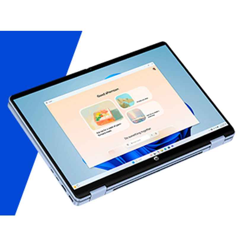 HP OmniBook 5 Flip 14-fp0251ndx 120U 35,6 cm (14") Touchscreen 2K 8 GB LPDDR5-SDRAM 512 GB SSD Wi-Fi 6 (802.11ax) Windows 11 Home Blauw QWERTY