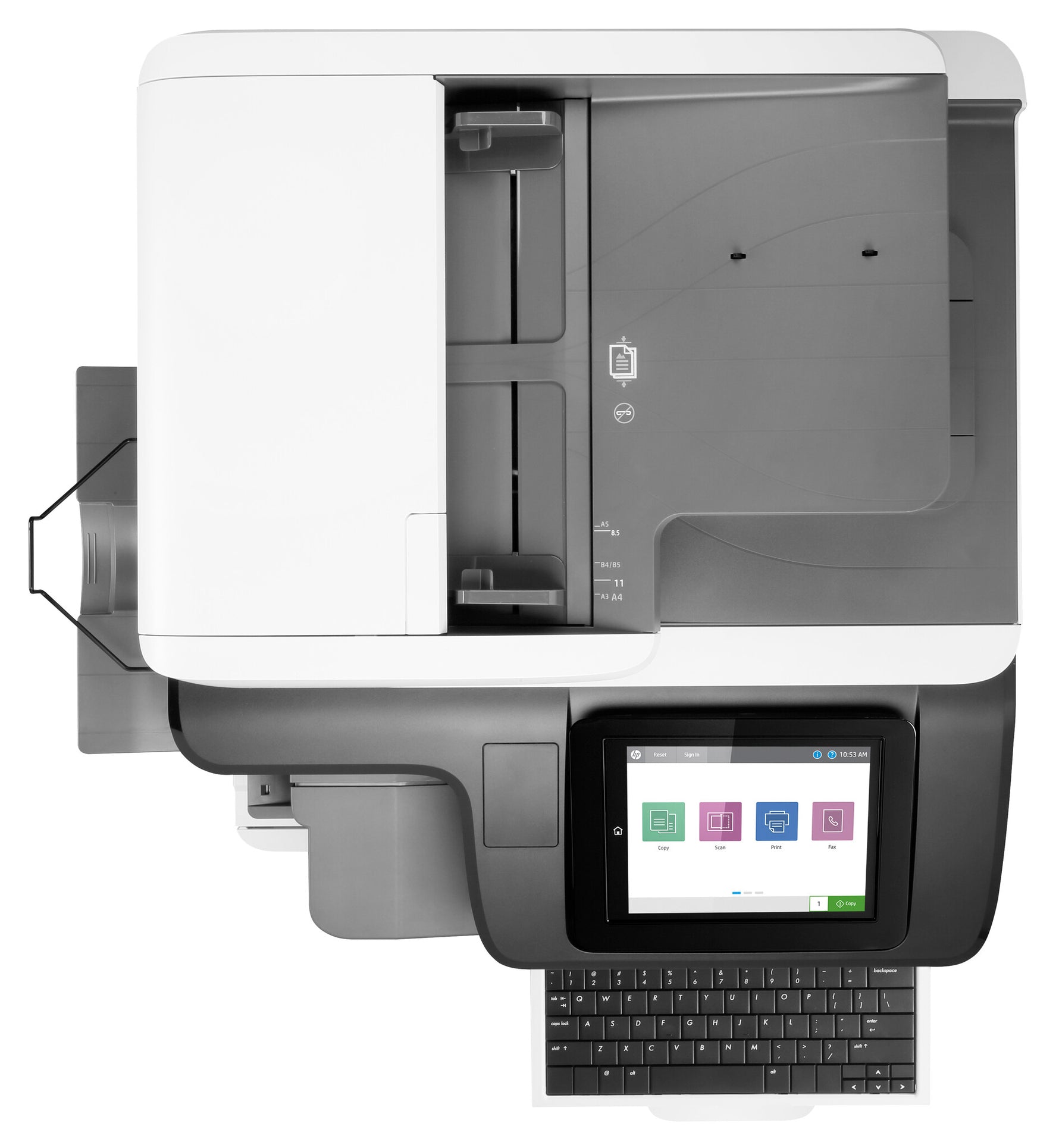 HP Color LaserJet Enterprise Flow LaserJet Enterprise Flow M776zs Draadloos Multifunction Kleur Printer, Kopieerapparaat, scanner; dubbelzijdig