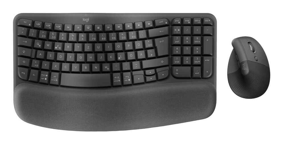 LOGITECH Wave Keys and Lift Combo - GRAPHITE - DEU