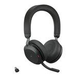 Jabra Evolve2 75 Headset Bedraad en draadloos Hoofdband Oproepen/muziek USB Type-C Bluetooth Oplaadhouder Zwart