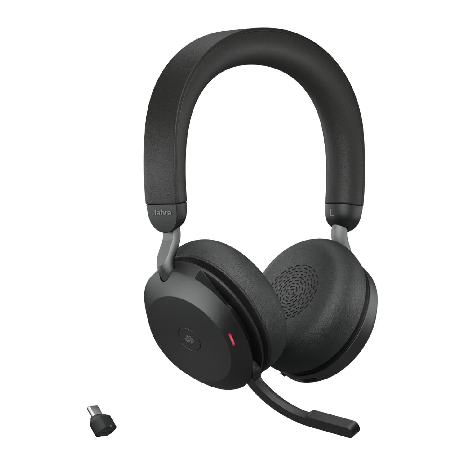 Jabra Evolve2 75 Headset Bedraad en draadloos Hoofdband Oproepen/muziek USB Type-C Bluetooth Oplaadhouder Zwart
