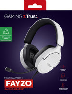 Trust GXT 489W FAYZO Headset Bedraad Hoofdband Gamen Zwart, Wit