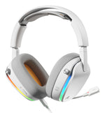 Glorious Gaming Glorious GHS Eternal RGB - Stereo RGB headset voor pc, PS5, PS4, Switch - Custom-tuned, gekantelde drivers, verstelbare, kristalheldere, afneembare mic, USB-C - Duurzaam, dag/nacht comfort - Wit