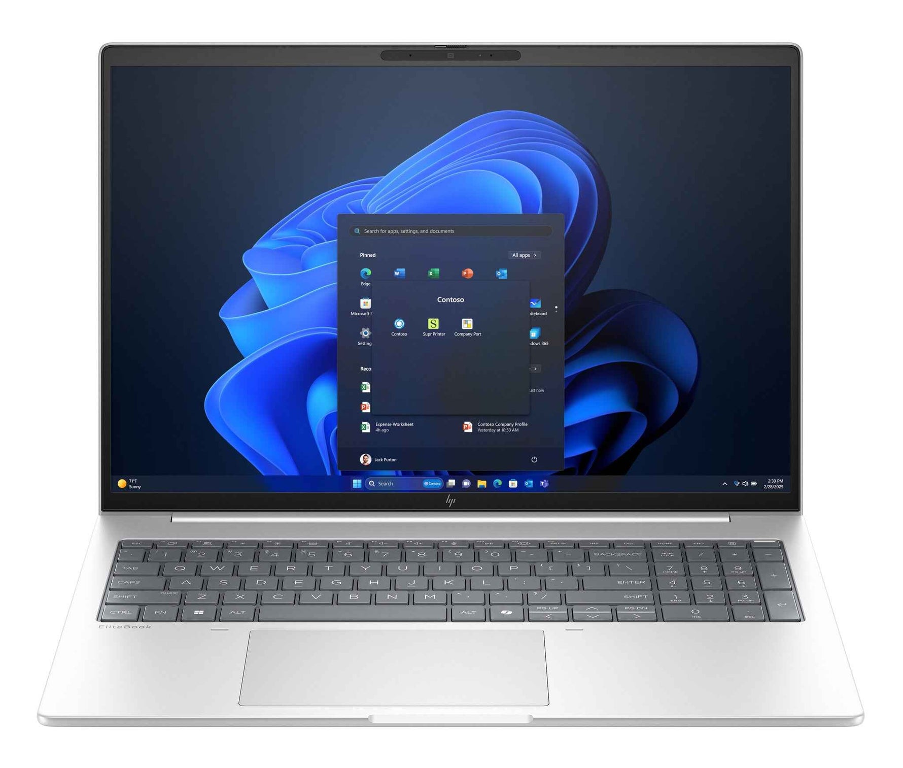 HP EliteBook 8 G1i AI Wolf Pro Security Edition Intel Core Ultra 7 255H Laptop 40,6 cm (16") WUXGA 24 GB DDR5-SDRAM 512 GB SSD Wi-Fi 6E (802.11ax) Windows 11 Pro AI PC Zilver