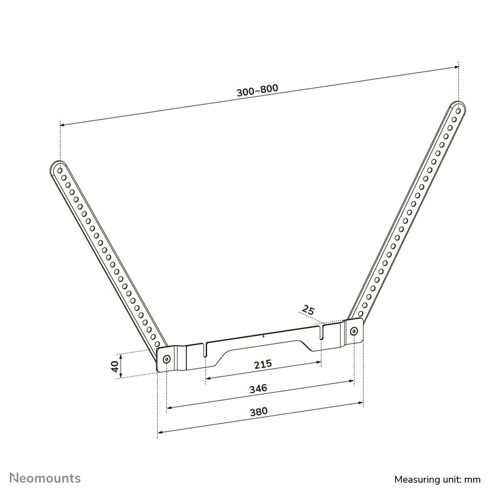 Neomounts AV35-724BL1 TV-beugel voor Sonos Ray - eenvoudige installatie - wit