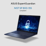 ASUS ExpertBook B3 B3405CCA-LY4315X Intel Core Ultra 7 255H Laptop 35,6 cm (14") WUXGA 16 GB DDR5-SDRAM 512 GB SSD Wi-Fi 6E (802.11ax) Windows 11 Pro Zwart, Grijs QWERTY US International